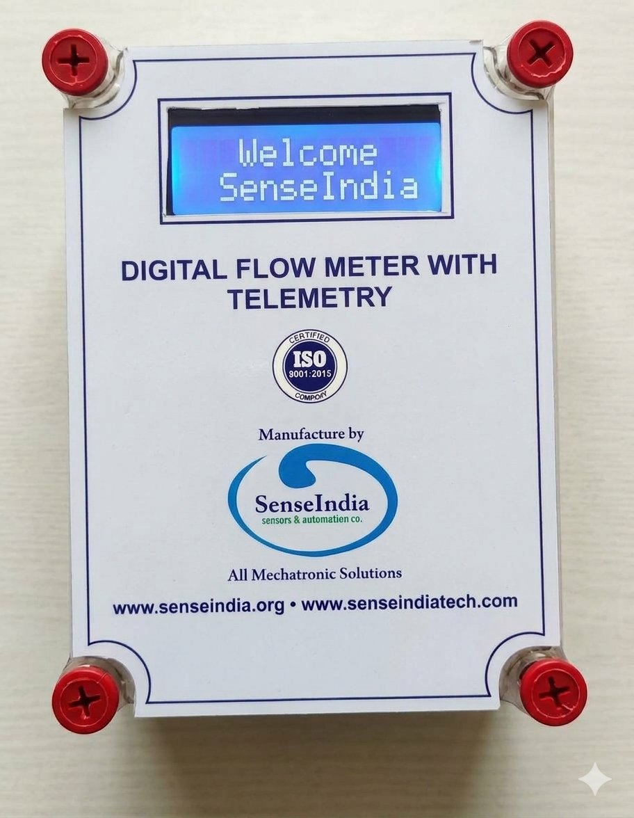 SenseIndia digital flow meter with telemetry control unit